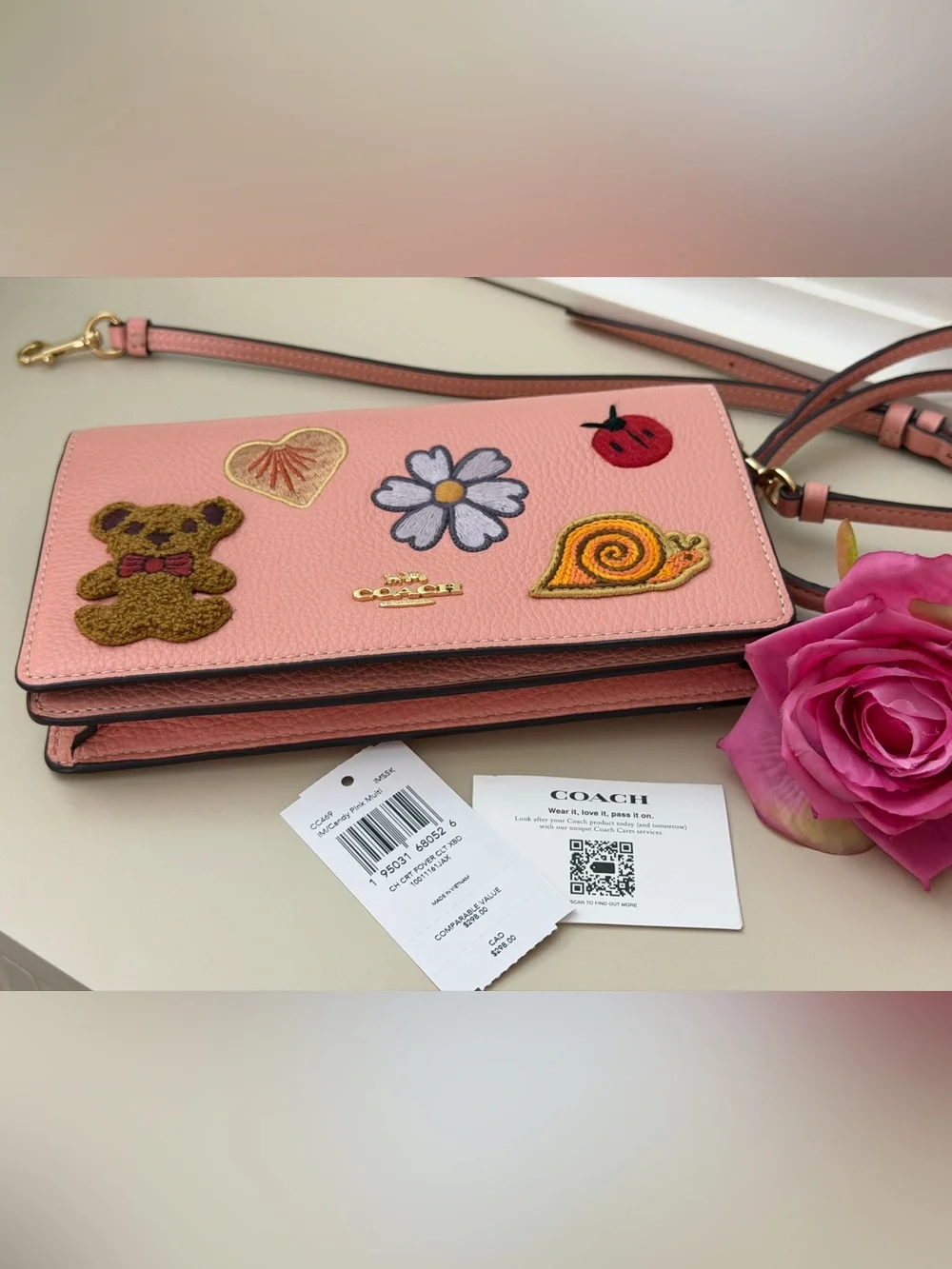 Coach pink leather